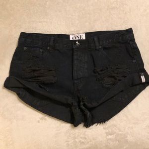 One Teaspoon Bandits Distressed Shorts